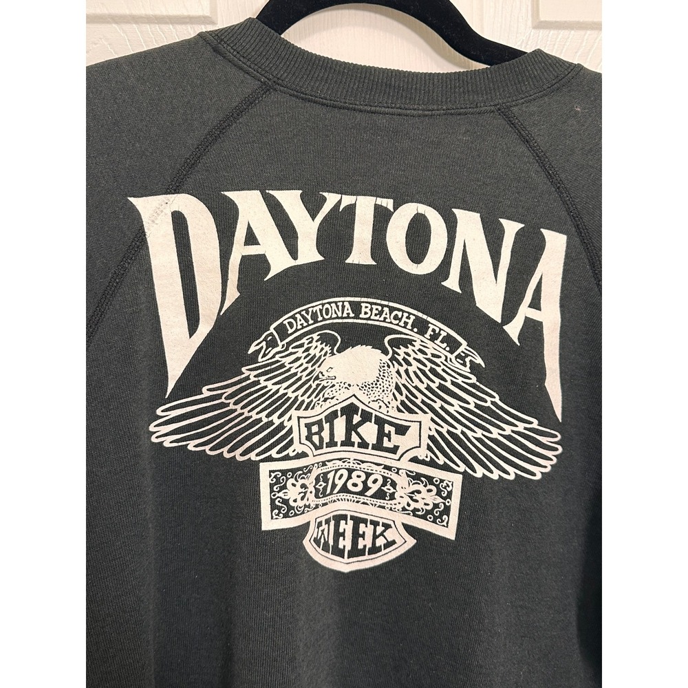 Vintage 1989 Harley Davidson Daytona Bike Week Sweatshirt XL Emblem Eagle - Picture 3 of 6